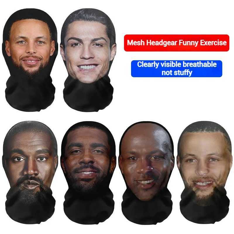 3D Printed Full Face Ski Mask Elastic Funny Mesh Face Mask Hiking Climbing Headwear Creative Motorcycle Helmet Masks XJ250620