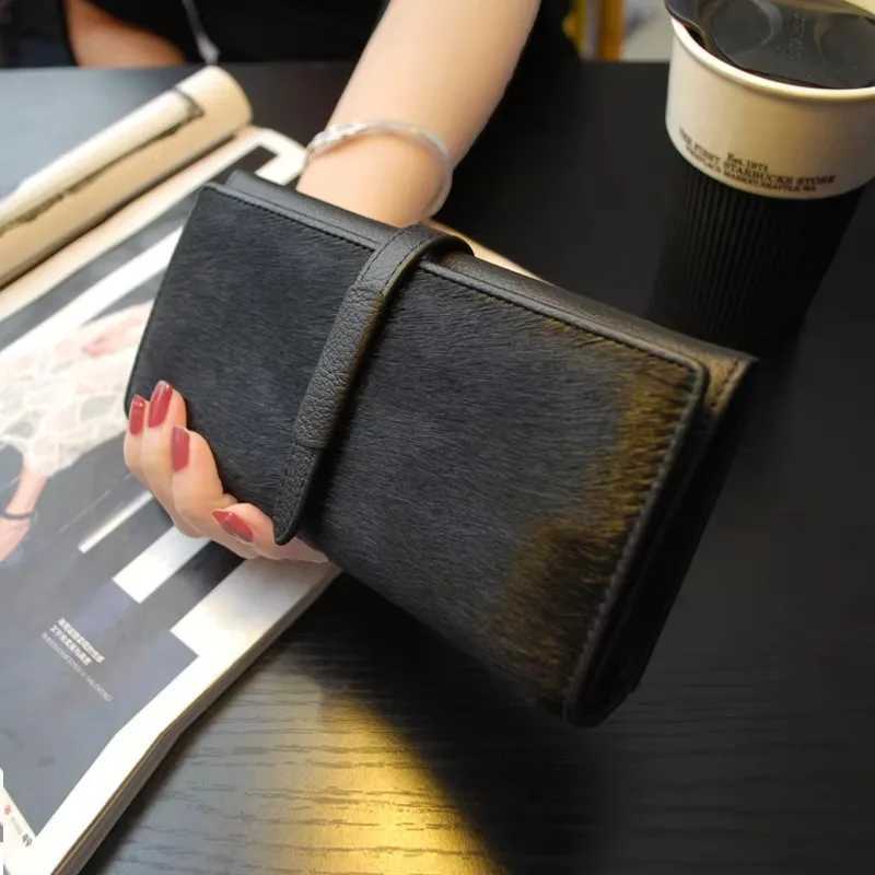 Designer Wallets For Women High Quality Genuine Leather Leopard Black Clutch Purse 2025 Trend Fashion Long Card Holder Z250621