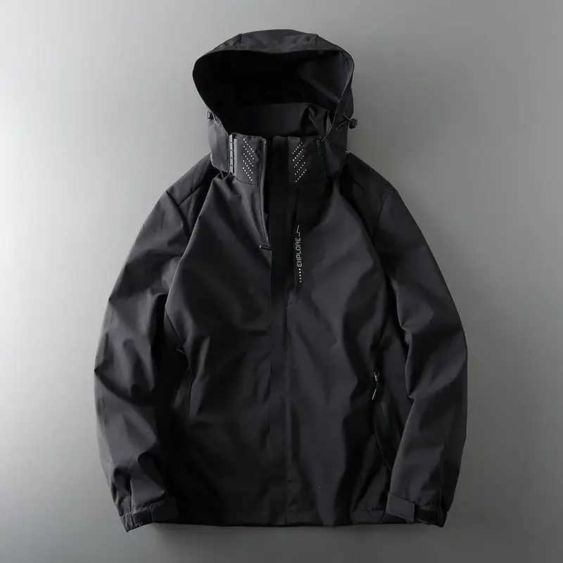 Mens American Style Outdoor Windproof Waterproof Jacket For Spring Summer Thin Regular Fit Sportswear XJ250621