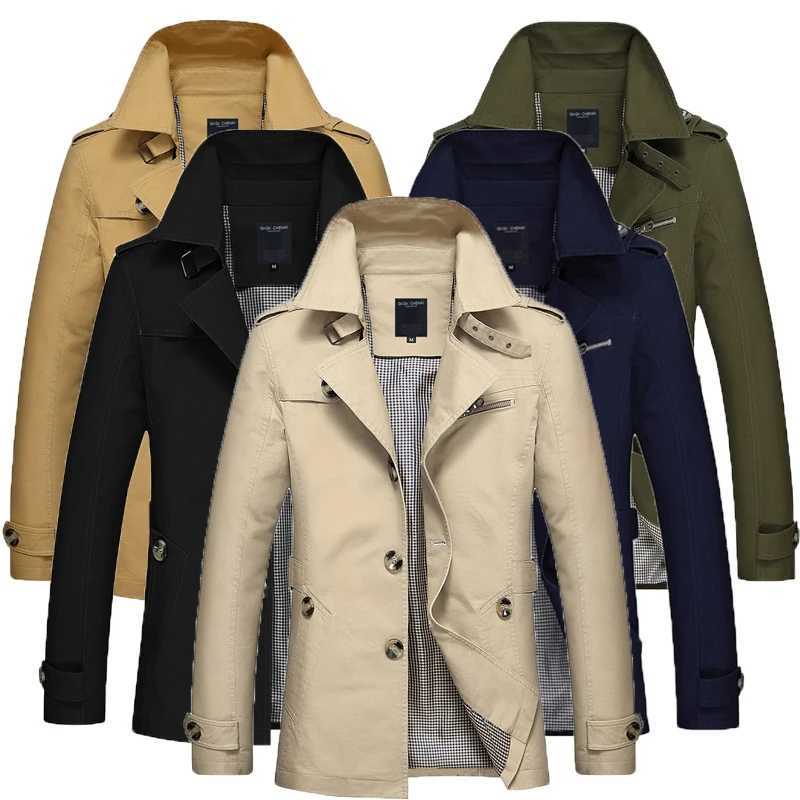 2024 Men Spring Business Solid Color Cotton Lapel Jacket Men Autumn Comfortable Outdoors Casual Fashion Windproof Jacket Male XJ250621