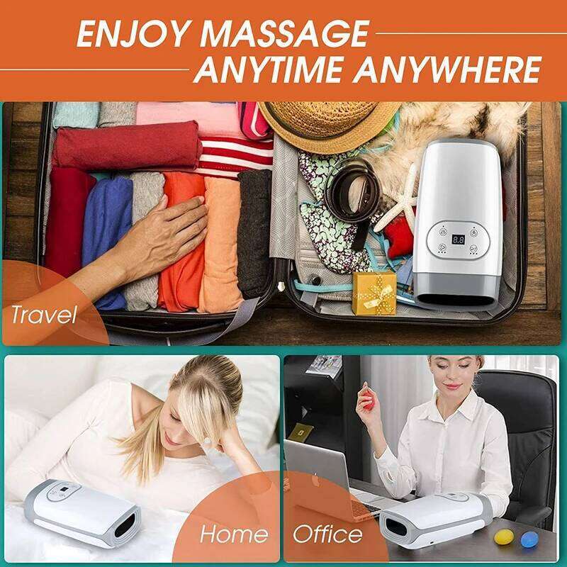 Smart Air Compression Palm Massager Heated Physiotherapy Acupoint Finger Wrist Hand Spa Massage Relax Pain Relief