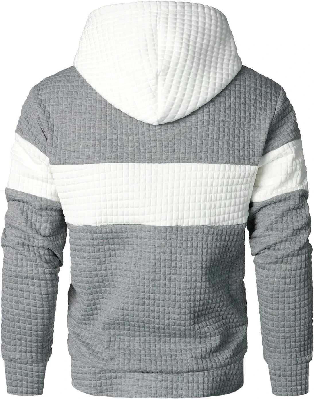 Mens fashion loose color matching hoodie casual breathable long sleeve hoodie for street outdoor activities XJ250621