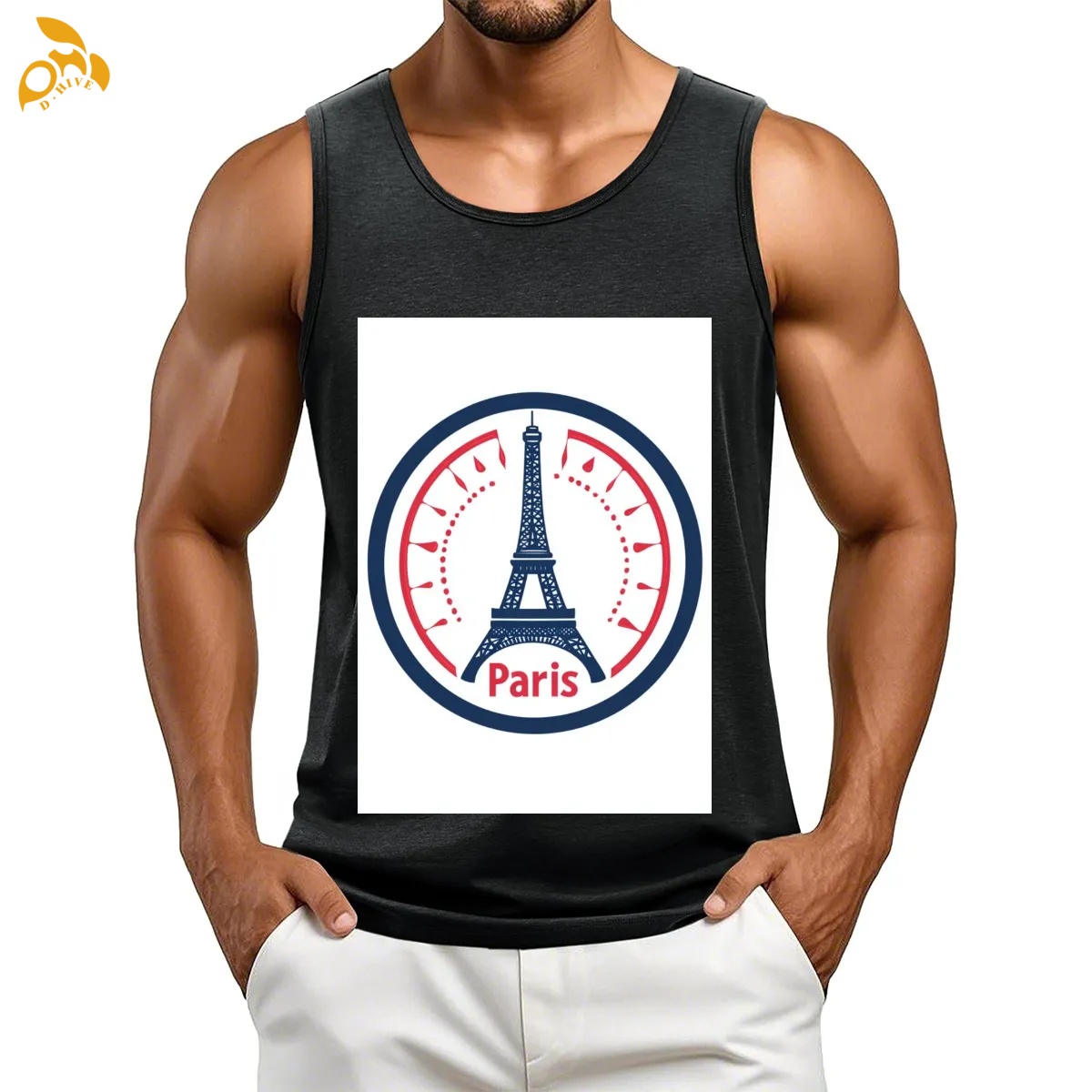 free shipping of customized Sports ventilation American men's polyester vest with exquisite patterns from US