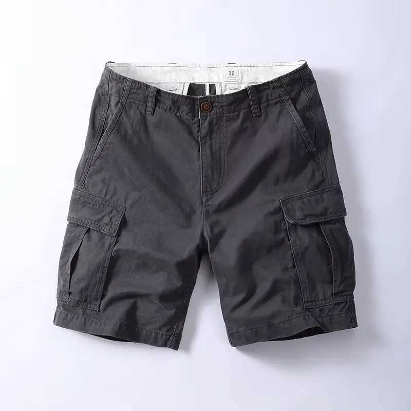 Cotton Men Shorts Cargo Shorts Versatile Shorts for Daily Travel Twill Solid Color Short Pants Summer High Quality Sweatpants W250621