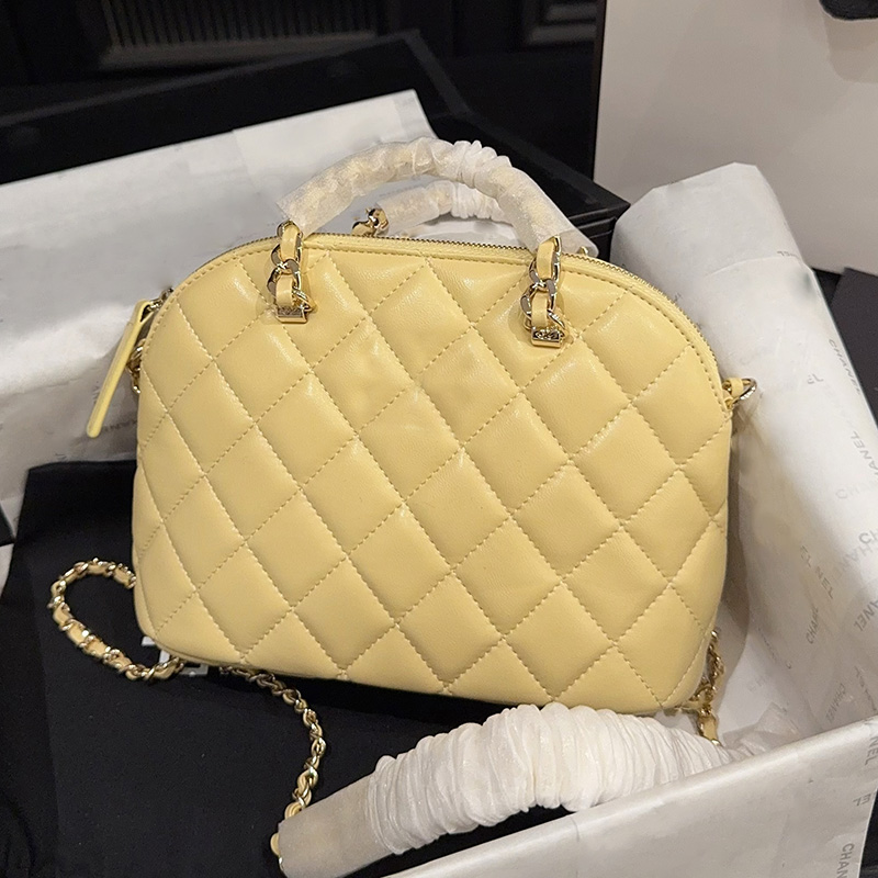 luxury lambskin Shell bag mini bags flap dinner bags designer Diamond Yellow shoulder bag Beaded Women clutch bag soft glod Hardware passport holder wallet