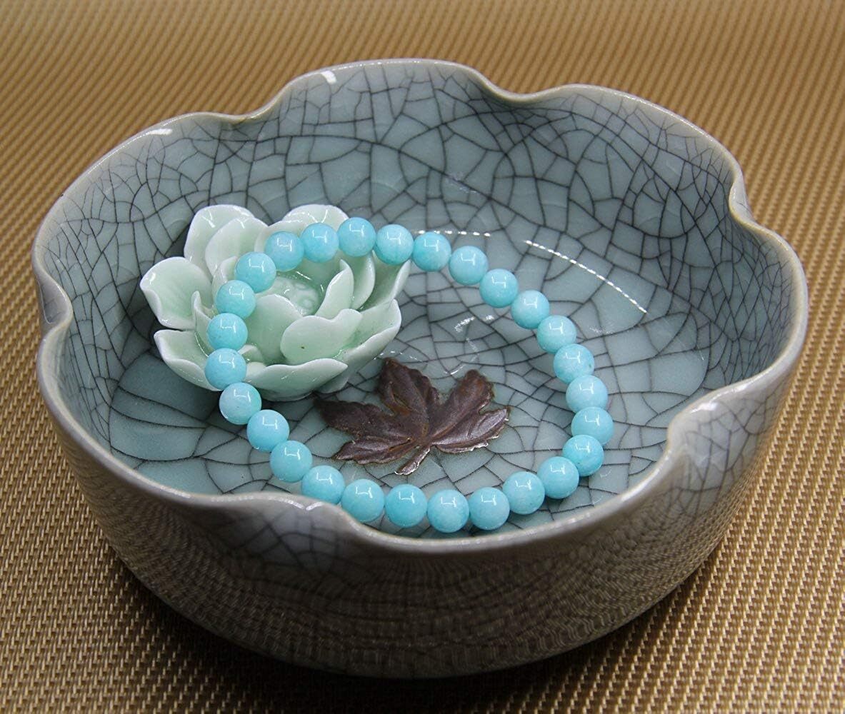 Attract Prosperity bracelet Ward Off Evil Handmade Gem Semi Precious Natural high-quality crystal 6mm Round Beads Stretch Bracelet Unisex