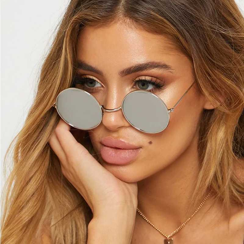 Trendy Round Polarized Sunglasses High Quality Brand Design Vintage Party Men Circle Small Frame Women Yellow Shades Sun Glasses W250621