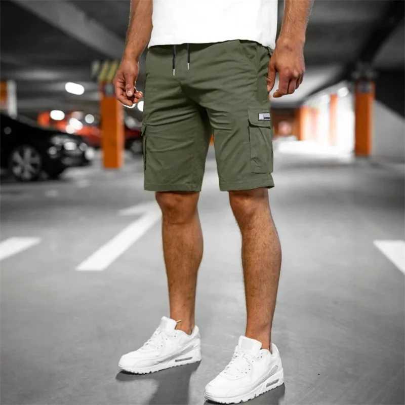 2025 Mens Cargo Pants Outdoor Casual Fashion Loose Breathable Woven Cargo Shorts Multiple Pockets Men Fitness Jogging Shorts W250705