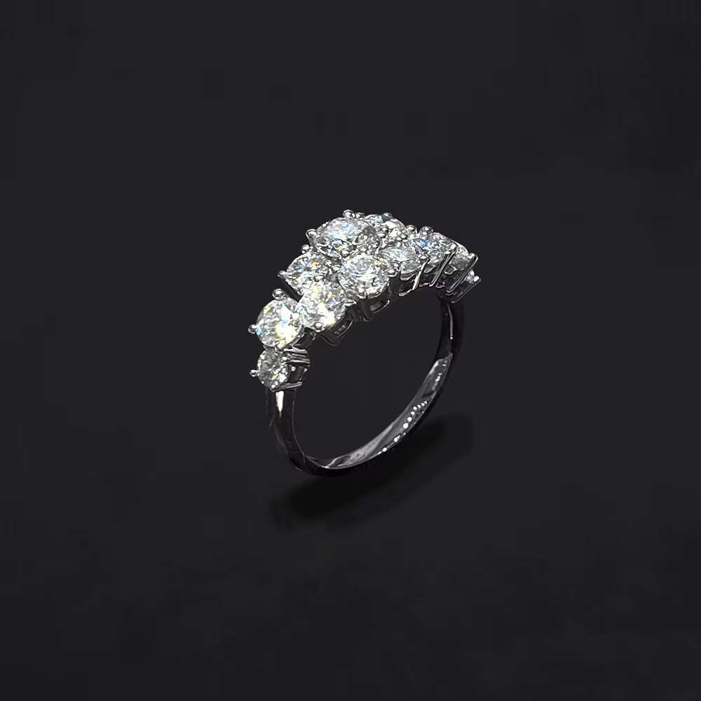 White Gold Moissanite Wedding Ring 14K 18K for Women
