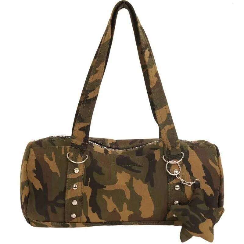 Leopard Print For Woman Fashion Single Shoulder Y2k Personalized Street Style Armpit Large Capacity Camouflage Handheld Bag