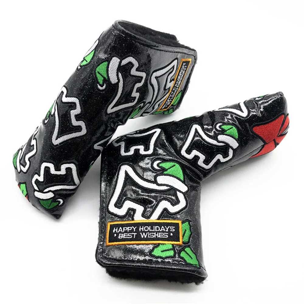 Golf Club Head Cover Ice Cream Embroidery Synthetic Leather Driver Fairway Wood Hybrid PU Head Cover Cute Kawaii Headcovers Y250620