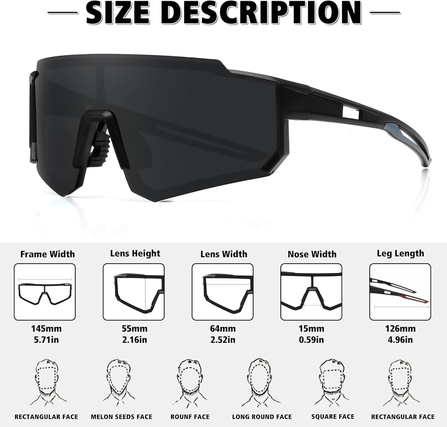 Designer sunglasses Polarized Sports Sunglasses for Men WomenDriving Fishing Cycling Mountain Bike Sunglasses UV400 Protection