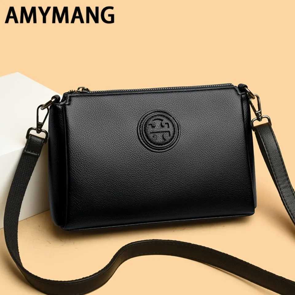 PU Leather Crossbody Bag for Women 3 Layers High Quality Design Zipper Solid Color Pattern Casual Daily Use Shoulder Bag Z250621