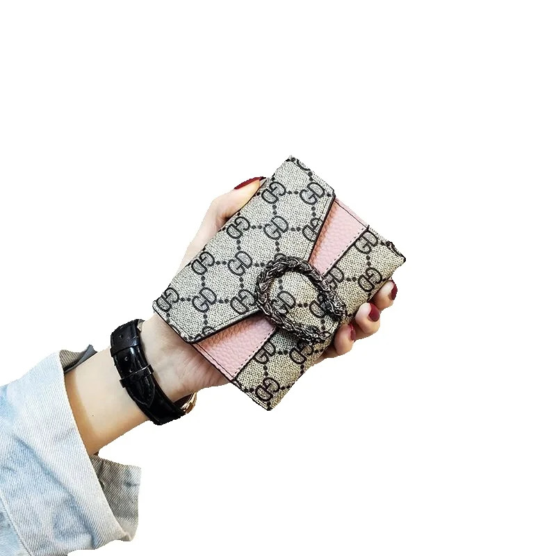 Free Shipping Designer Bag New Women's Wallet Korean Style Short Women's Student 70% Off Coin Purse Fashion Mini Wallet Luxury Bag Multi-car