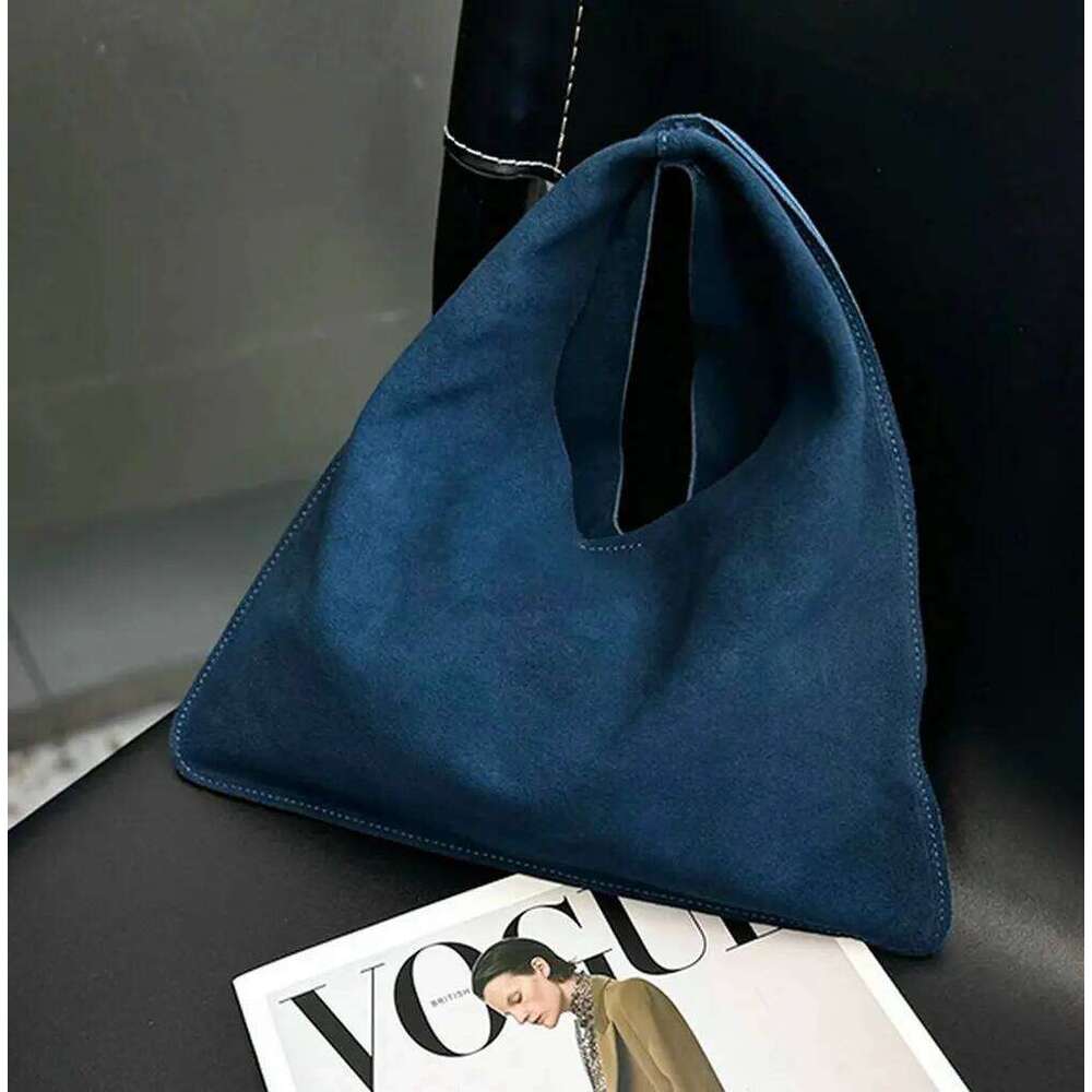 Customize Suede Bag Mini Tote Vintage Genuine Leather Luxury Bag from Italy Blue Wine Red Coffe Brown Nubuck Women Wallet Purse-Few Stock