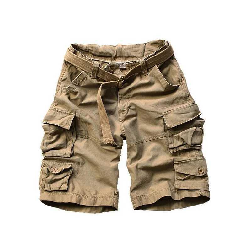 2025 New Fashion Vintage Men Shorts Style Army Camouflage Cargo Shorts with Belt W250621