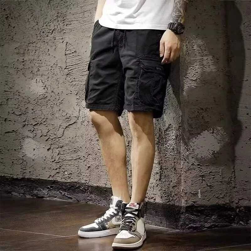 Baggy Mens Cotton Cargo Shorts Solid Multi Pocket Bermuda Short Pants for Men Luxury Japanese Street Style Popular Jorts Wide W250621