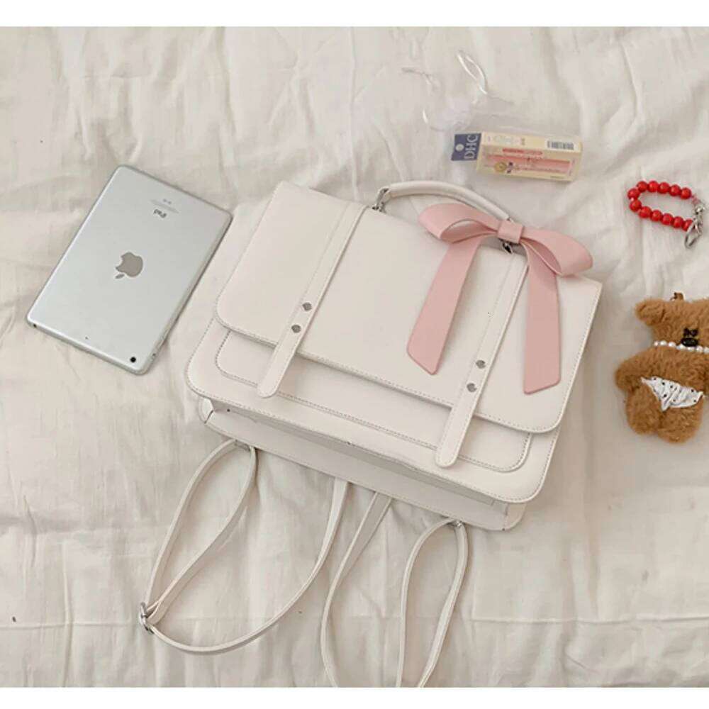 Lovely Japan Style Girls Lolita JK Backpacks Satchels,Sweet Luxury Bag Students School Big Bowknot Briefcases HandBags