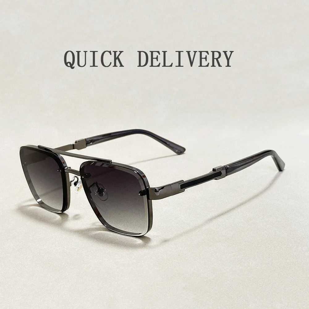 New Sunglasses For Men Luxury Fashion Glasses Sunscreen Square Sunglasses Women Trendy Vintage Mens Sunglasses W250621