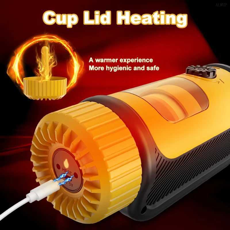 Automatic Telescopic Male Masturbator 3-frequency Vibration Removable Washable Heated Adjustable Speed Aircraft Cup Adult Products W250621