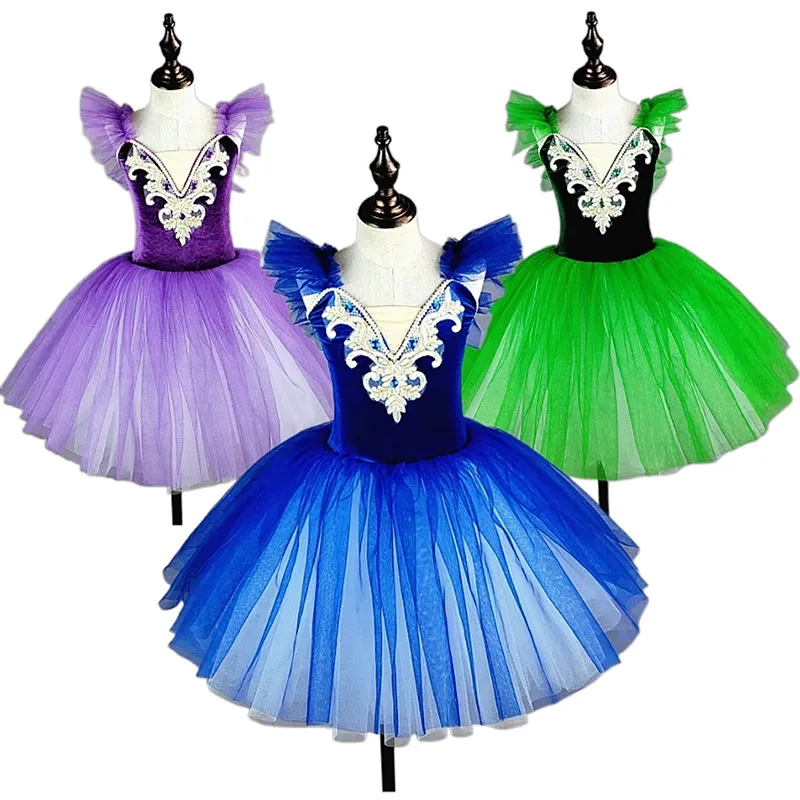 Children's ballet dresses, dance dresses, campus dance programs, ballet dancer costumes, stage collective performance costumes
