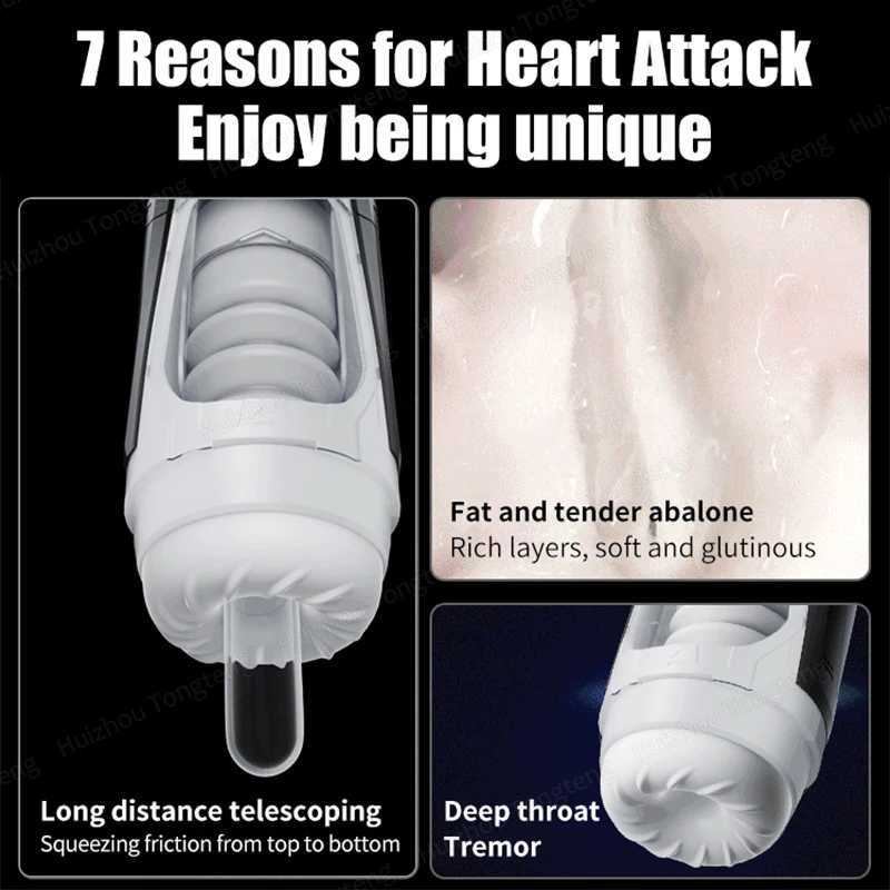 Male Masturbation Cup Telescopic Heated Sucking Pocket Pussy Blowjob Sex Machines Toy Adult Goods for Men Vagina Masturbator 8+ W250621