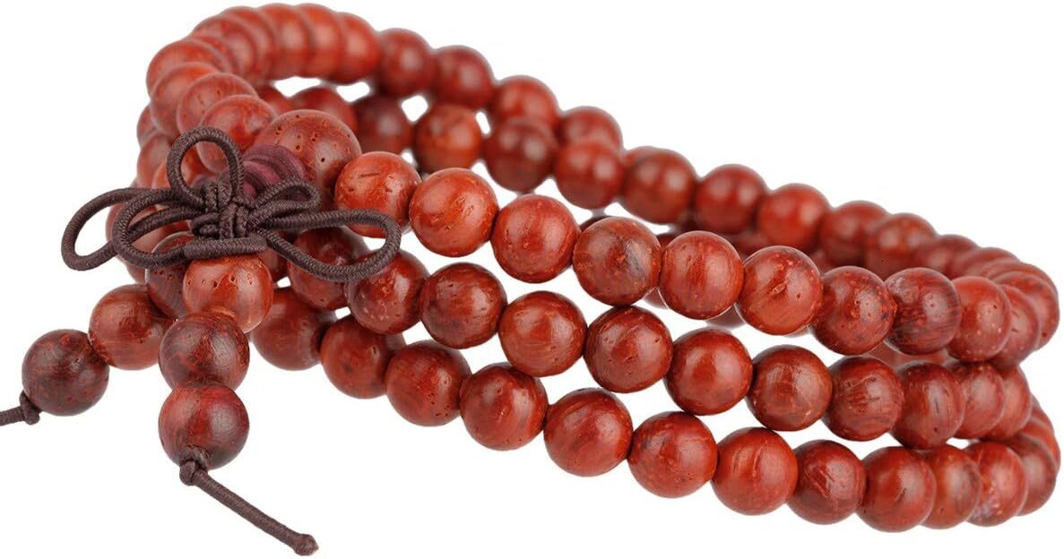 Attract Prosperity bracelet Buddhist Consecration Ward Off Evil Tibetan Buddhist Mala Bracelet Natural Beaded Prayer Bead for Women Men 6mm