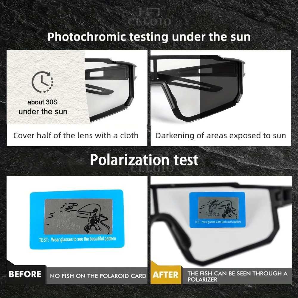 CRIXALIS Outdoor Photochromic Polarized Sunglasses for Men Women Fashion Sports Cycling Sun Glasses Driving Goggles UV Protection W250621