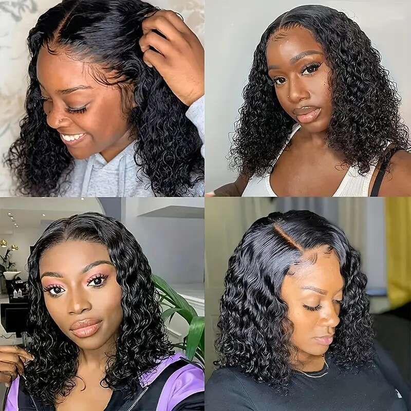 Fashion Front 13*4 Lace Edge Fluffy Natural Curly Wig Full Head Set