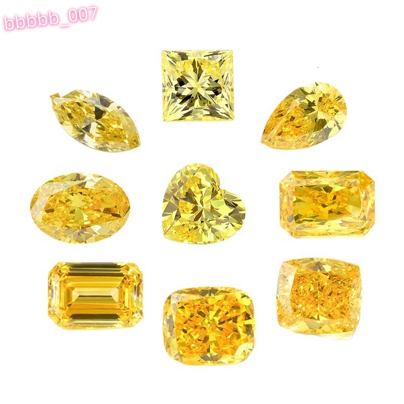 Gems IGI Lab Grown Diamond Fancy Cutting 1CT Vs1 Fancy Vivid Yellow 3mm Lab Grown Diamond