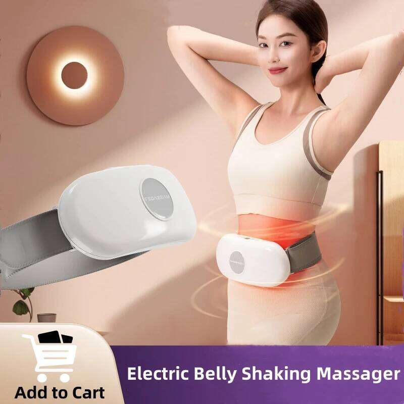 Electric Belly Shaking Massager Portable Wireless Abdominal Massage Belt Hine With Vibration Multi Modes Heating Fat Burner