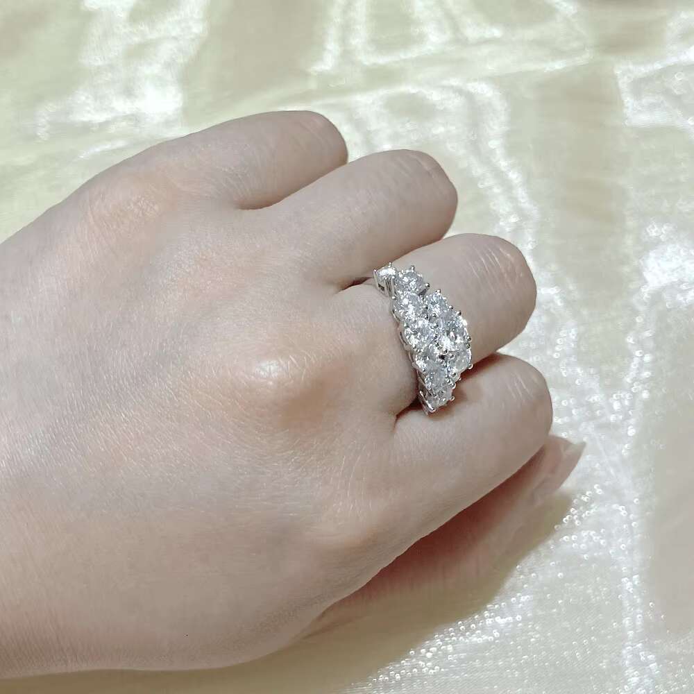 White Gold Moissanite Wedding Ring 14K 18K for Women