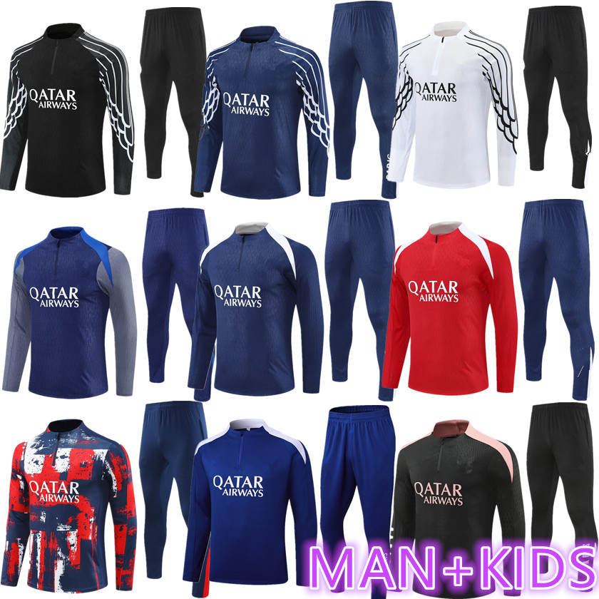 25 26 chandal PSGA adult tracksuit kids TRACKSUITS Survetement 2024 2025 2026 pArIs futbol BARCOLA VITINHA LEE KANG IN O.DEMBELE hakimi football training suit set