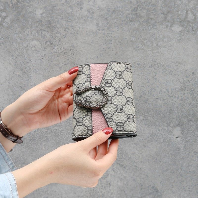 Free Shipping Designer Bag New Women's Wallet Korean Style Short Women's Student 70% Off Coin Purse Fashion Mini Wallet Luxury Bag Multi-car