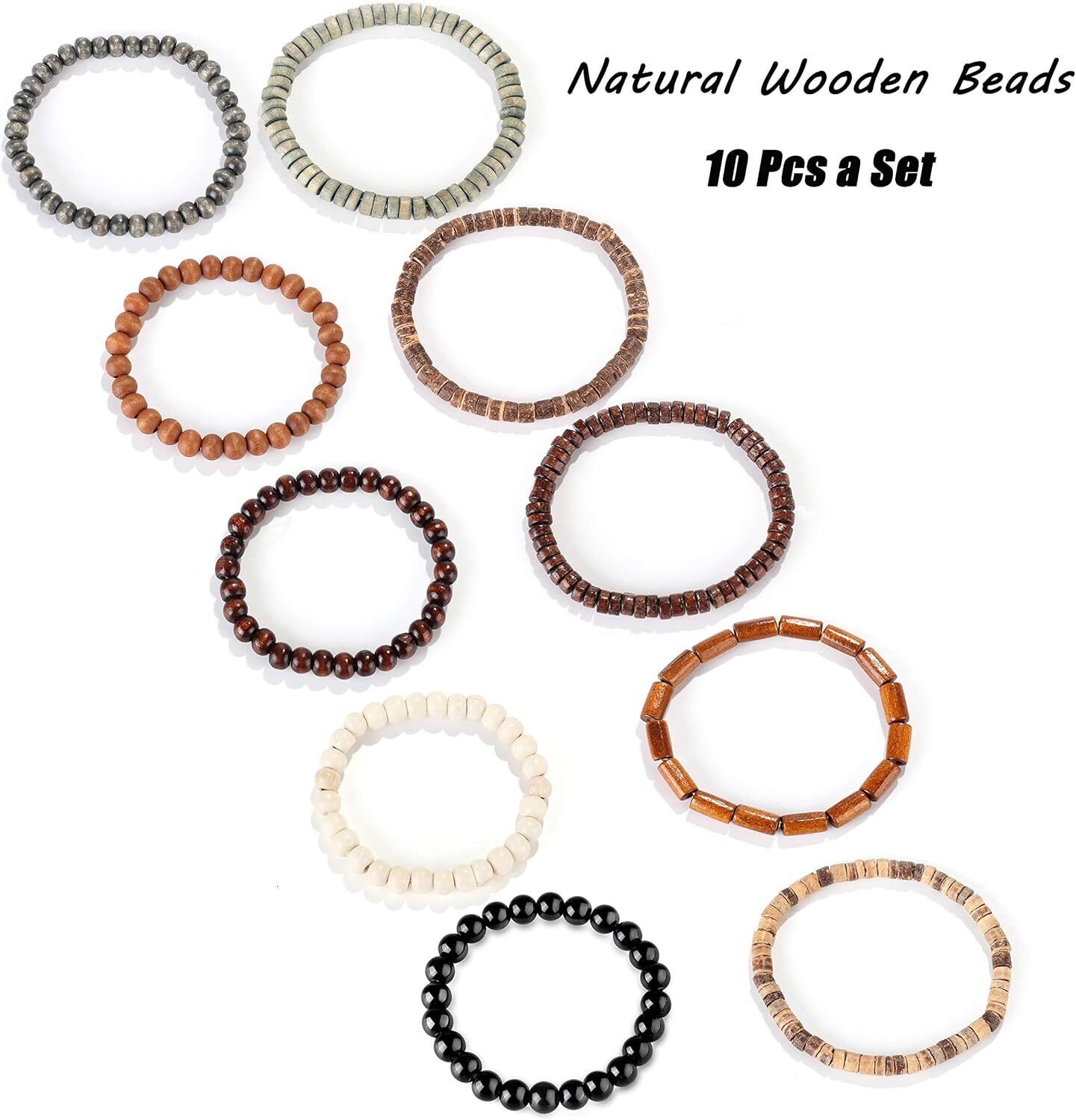 Buddhist Consecration Sandalwood Beaded Bracelet for Men Women Buddhist Beads Elastic Attract Prosperity Ward Off Evil
