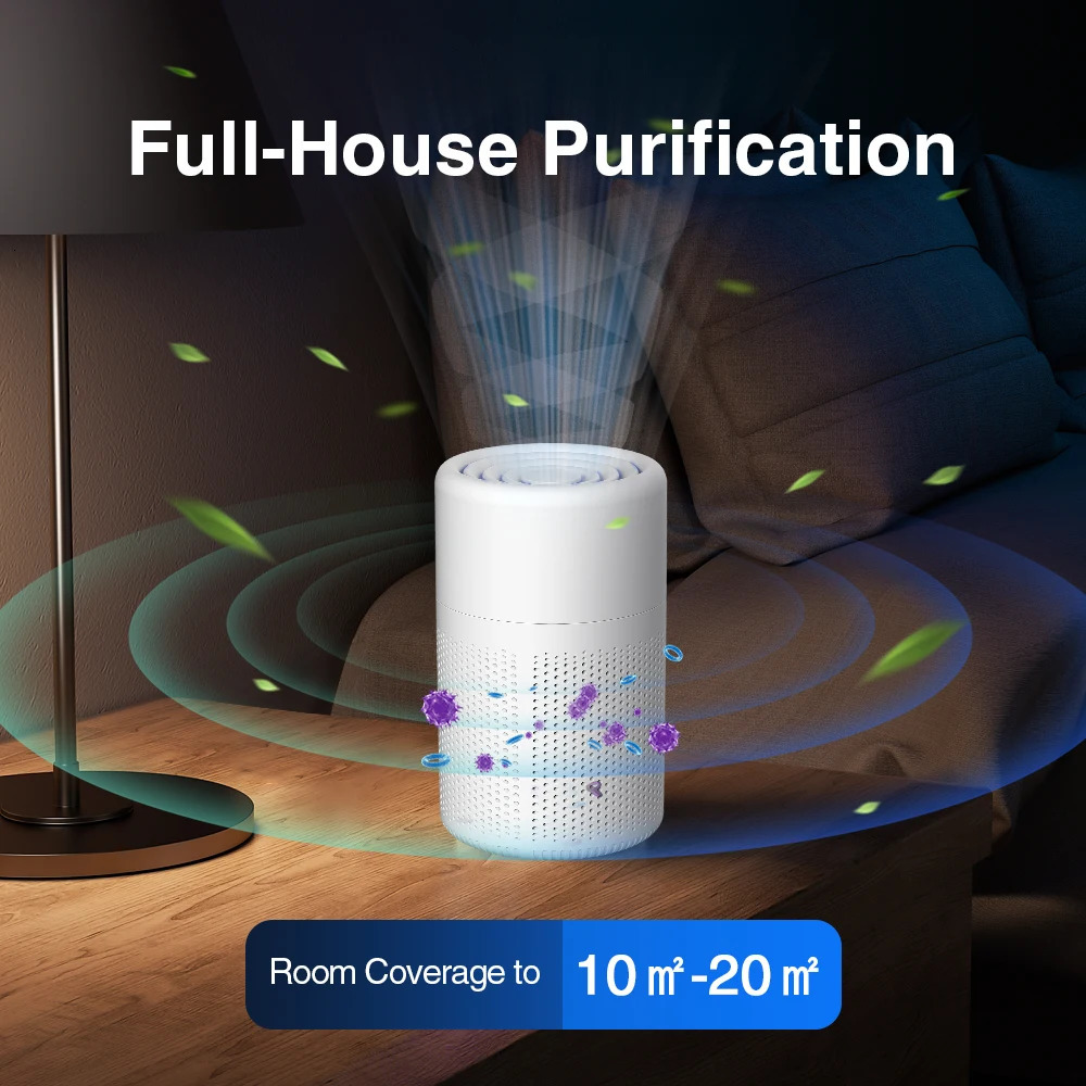 Household Air Purifier Portable Air Cleaner Mini Desktop Air Purifier With HEPA Filter Air Freshener Air Cleaner For Home Office 250617