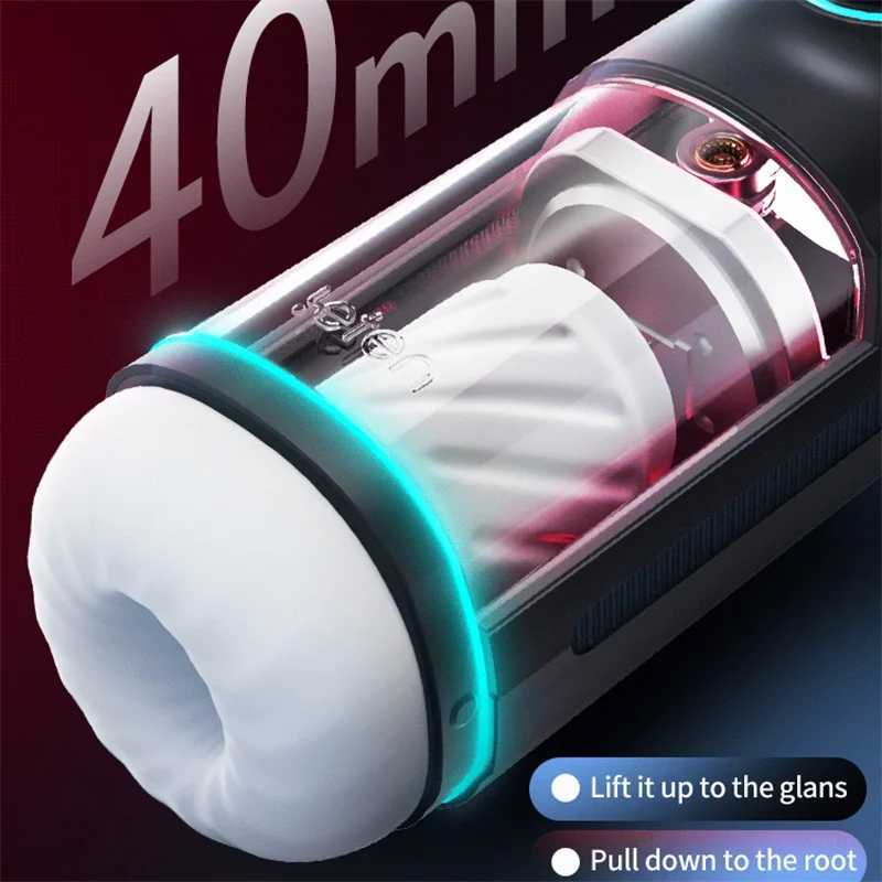 Masturbator Cup Men New Masturbation Device Fully Automatic Telescopic Heating Inverted Mold Masturbation Toys Adult W250621