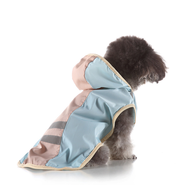 Dog Raincoat, Adjustable Dog Rain Jacket Clear Hooded Double Layer, Waterproof Poncho with Reflective Strip Straps for Small Medium Large Puppies XXL 
