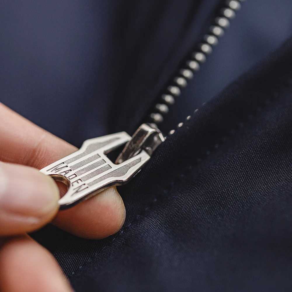 Maden Retro A1 Pilot Jacket Bomber Short Contrasting Color Patchwork Baseball Jacket with Zipper Design for Mens Autumn XJ250621
