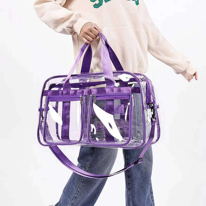 Transparent PVC Waterproof For Women & Men Large Capacity Travel Bag With Stylish Design School Unisex Backpack