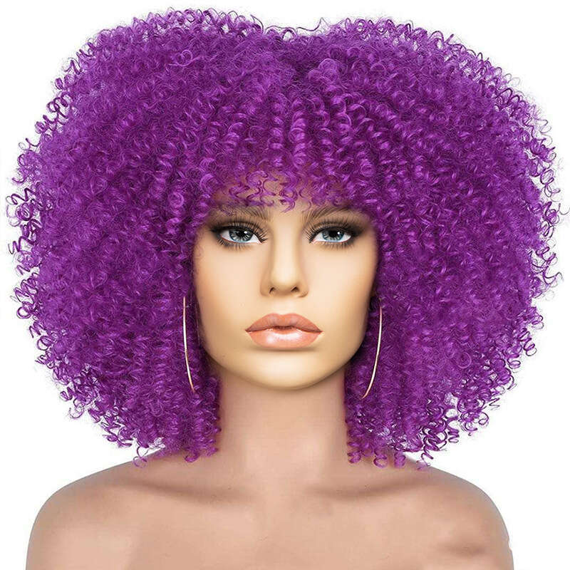 New Short For Women, Small Curly Hair, Explosive Wig, Wigs Rose Net Synthetic Fiber Wig