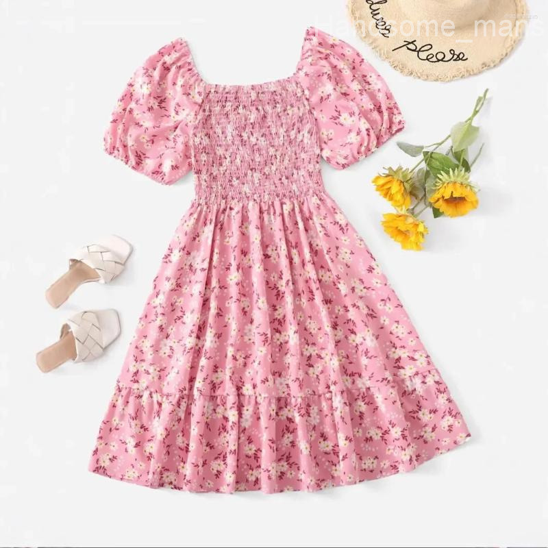 Plus Size Dresses Princess Sleeve Sweet Waist Cinched Slim Floral Dress 2025 Large Womens Fashionable Elegant Skirt F...