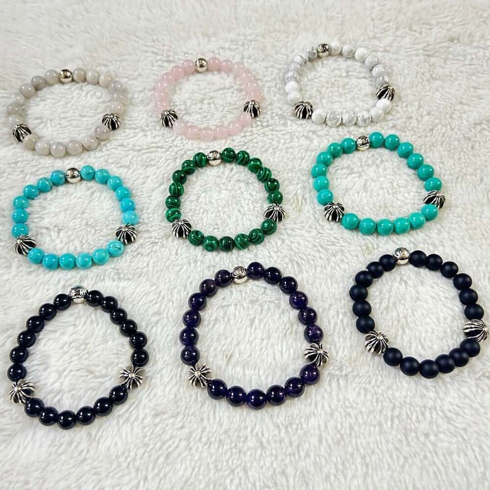 White Copper Heart of Darkness 3 Accessories 8M Beads Niche Light Chinese Style Bracelet