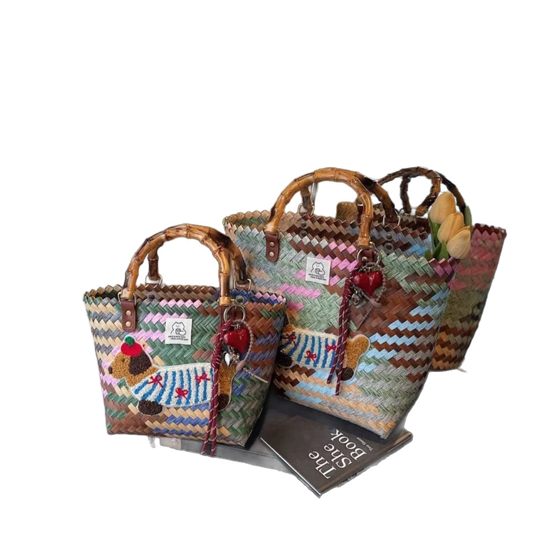 Free shipping designer Bag Straw Woven Bag Vintage Shoulder Bag Woven Bag Basket Bag Rattan Woven New Handbag Commuter Bag Tote Bag