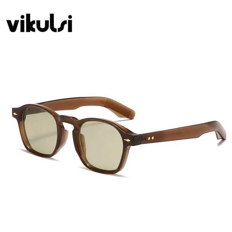 Retro Rice Nail Square Sunglasses Women Men Luxury Brand Transparent Blue Sun Glass Man Unisex Ocean Lenses Shades Oculos De Sol W250621