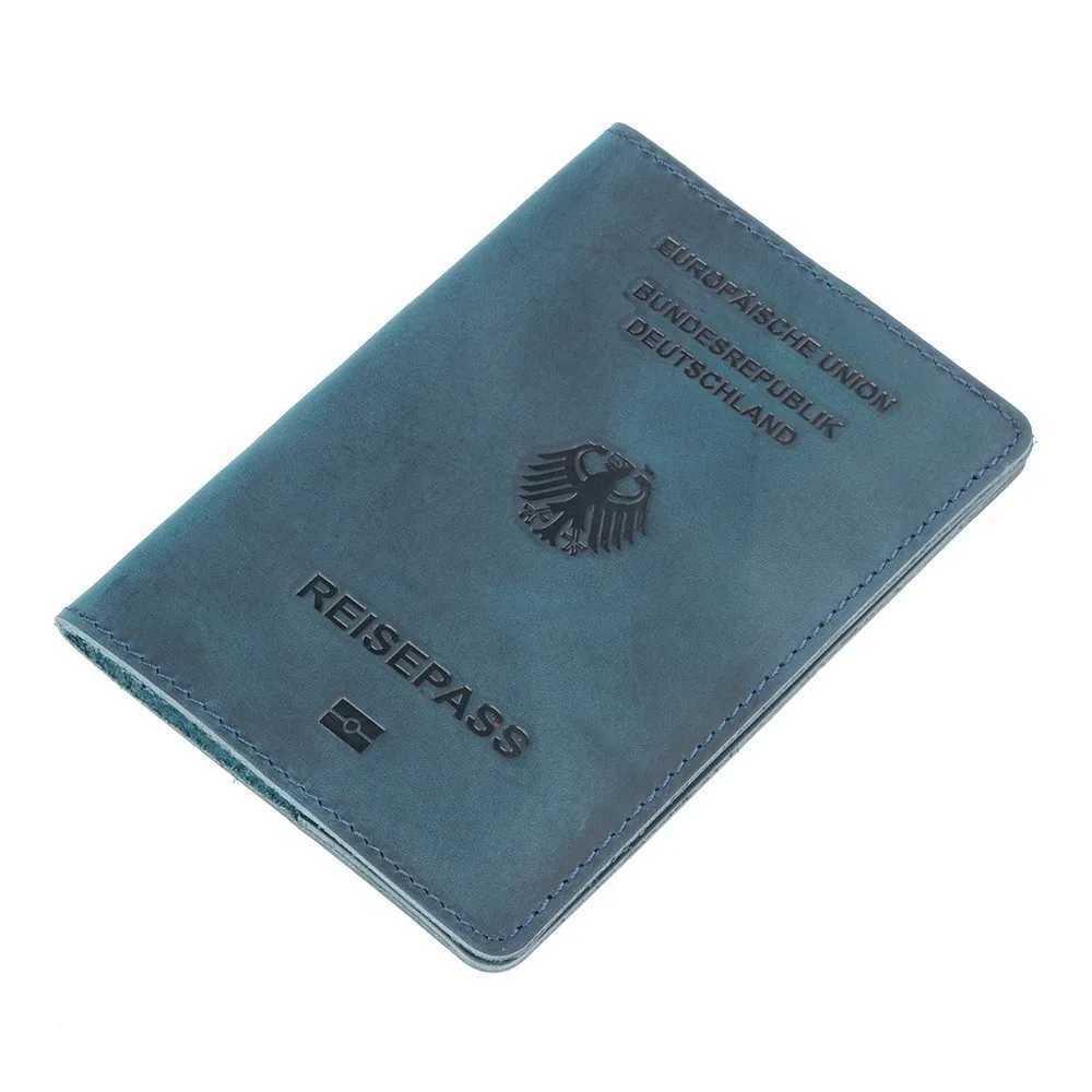 Cowhide Card Bag for Germany Handmade Passport Cover Designed For German Card Holder Business Passport Case Bag Z250621