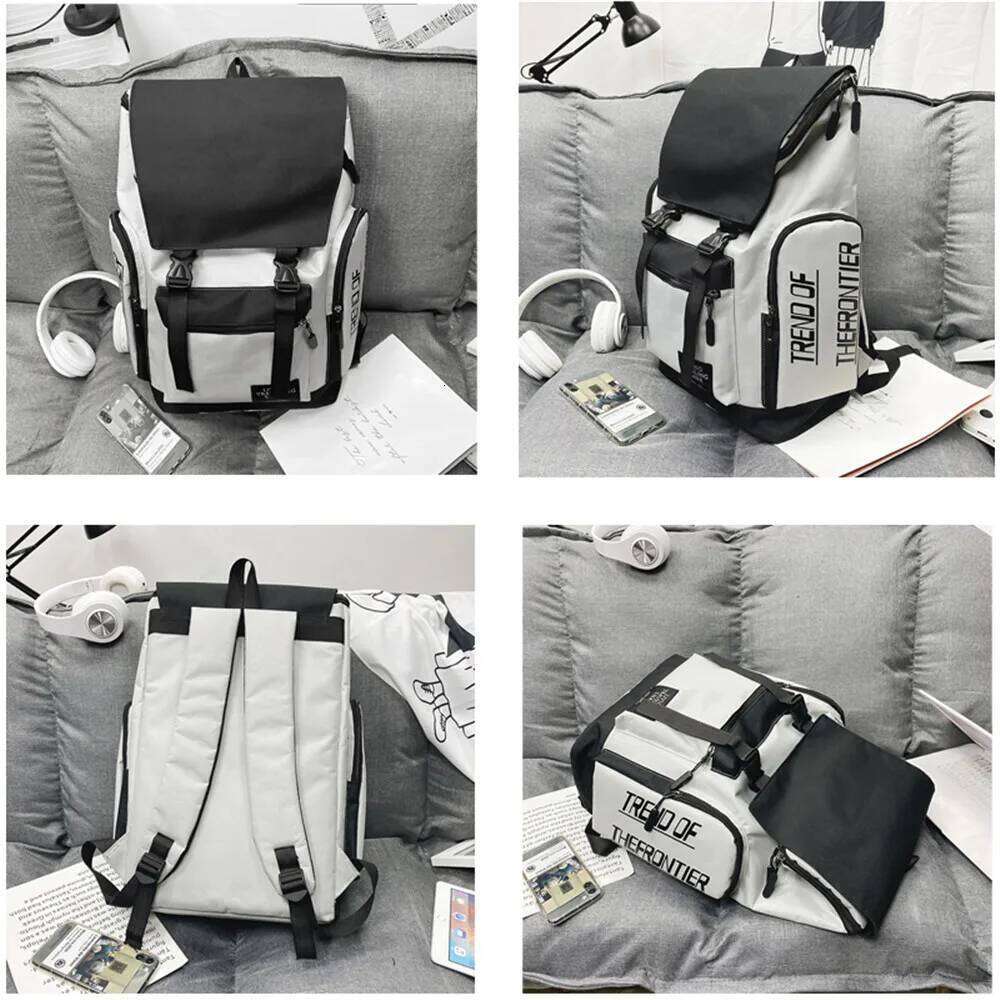 Large-Capacity Design Ladies Panelled Designer High-Quality Canvas Women School Backpack Youth Travel Bookbag
