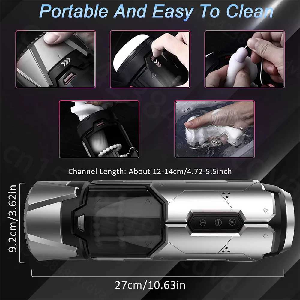 Automatic Male Masturbator Cup 7 Thrusting Vibration Electric Male Masturbators Penis Stimulation Adult Male Sex Toys for Men W250621