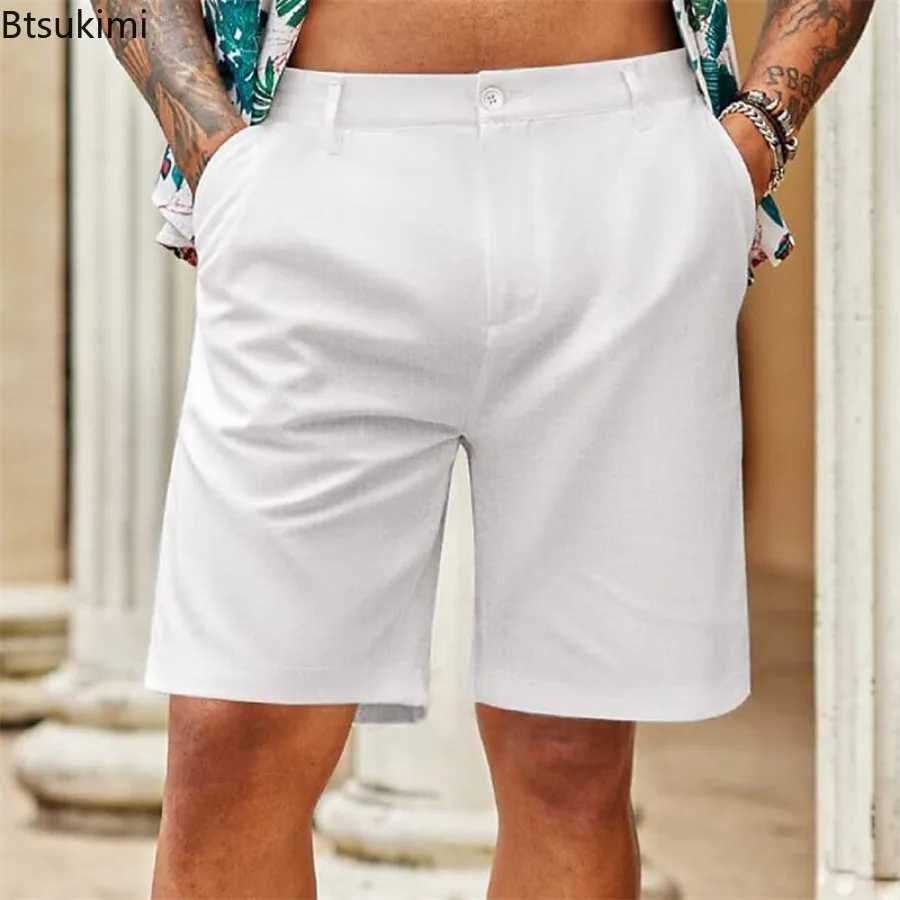 2025 Mens Summer Casual Shorts Cotton Cargo Shorts Multi-pockets Loose Design Daily Outdoors Hiking Golf Shorts Streetwear Male W250621