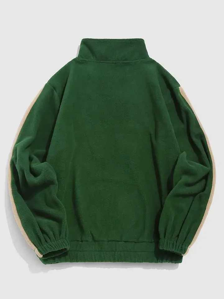 Hoodie For Men Fall Winter Fleece Sweatshirts Letter Embroidery Turtleneck Hoodies Pullover Vintage Streetwear Warm Sweats XJ250621